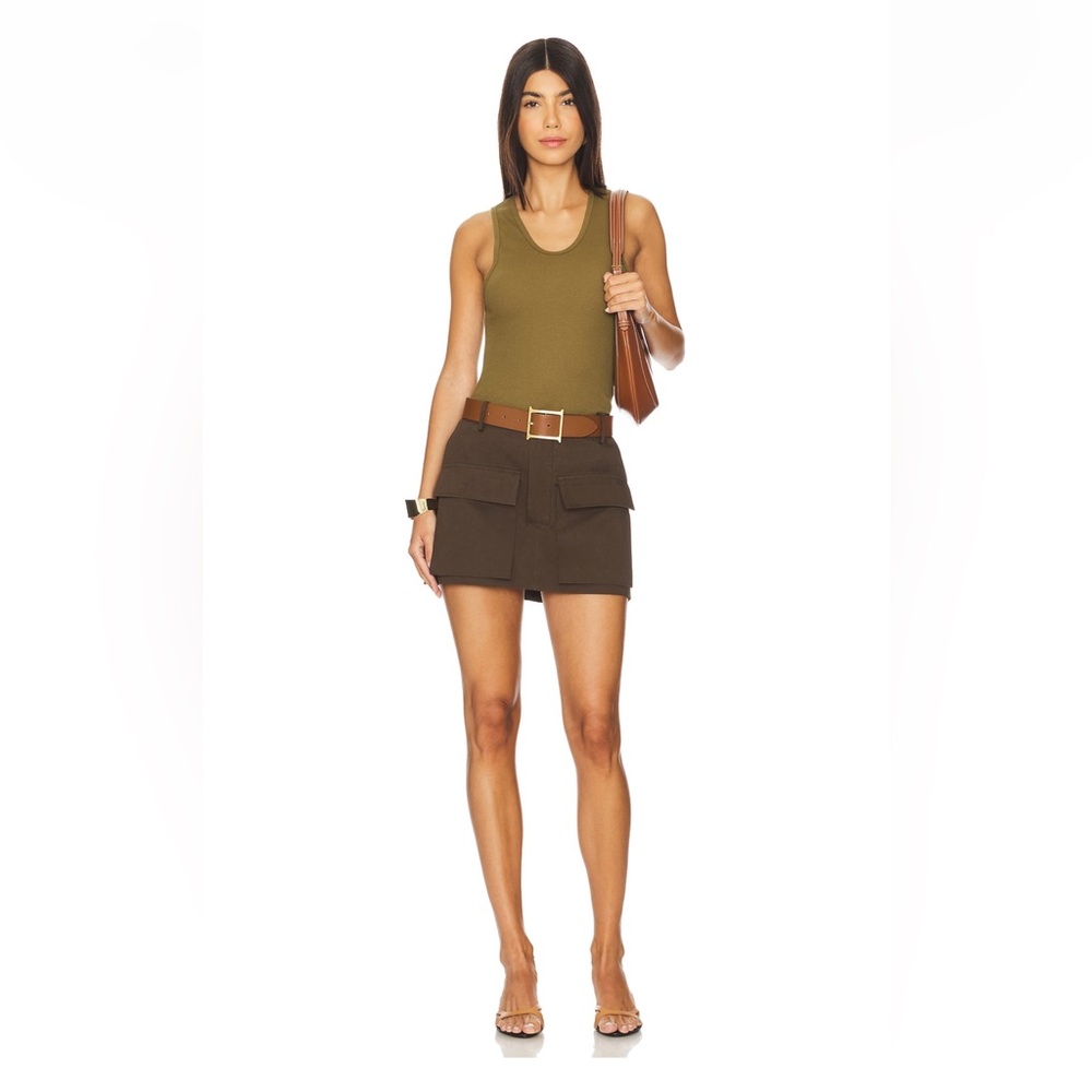 AEXAE REVOLVE - Cargo Pocket Mini Skirt in Brown - SIZE SM - NWT
